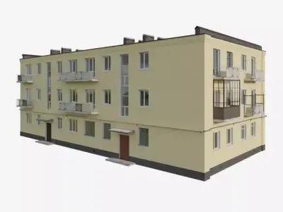 House apartment building Free 3D model purchase