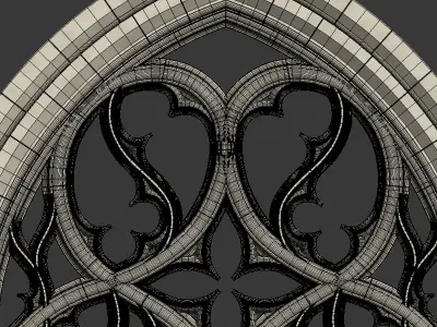 Gothic Church Window model 3D model