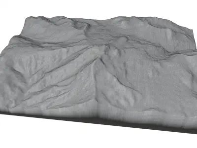 Mount Garibaldi 3d model terrain Low-poly 3D model