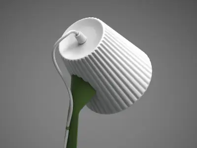 SVALLET work Lamp green white Low-poly 3D model