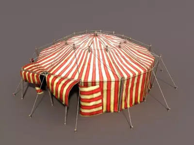 Circus Tent Low-poly 3D model