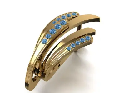 Diamond earring  456 3D print model