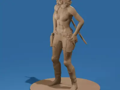 Bad Ass Assassin Babe 3D print model