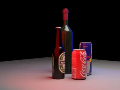 Wine Bottles  3D model