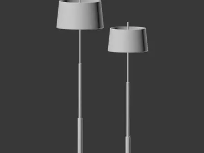 Haus White Floor Lamp 3D model