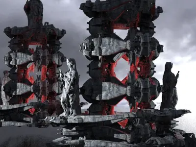 Dark Lord Ocean Towers 4 3D model
