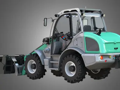 Loader KL80-8T  with Silage Cutter - Front Loader 3D model
