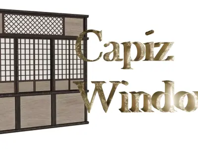 Capiz Window 01 Low-poly 3D model