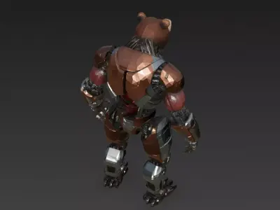 Animal Humanoid Robot Bundle 10 Sci-Fi Character Low-poly 3D model