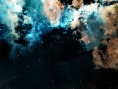 HDRI Panoramic Sky - VR 360 starfield - hard warm nebula 017 Low-poly 3D model