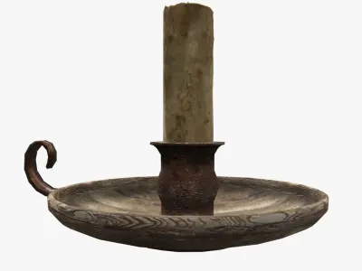 Candle Holder Low-poly 3D model