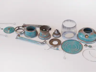 hurricane lantern 3D model