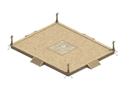 Urban Floor Tiles - Plaza 04 3D model