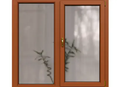 Modern Wooden Frame Window 3D Model 3D model