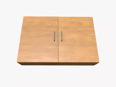 Mobile storage cabinet Low-poly 3D model