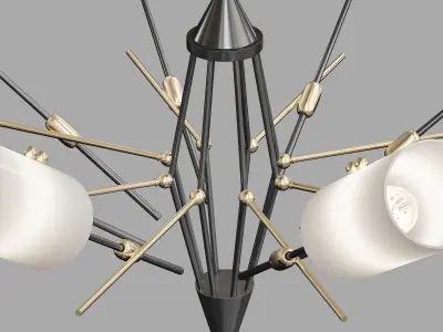 Stilnovo Style Chandelier Low-poly 3D model