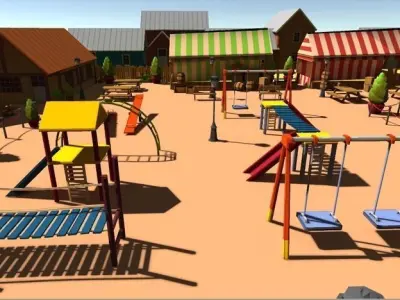 Play ground Low-poly 3D model