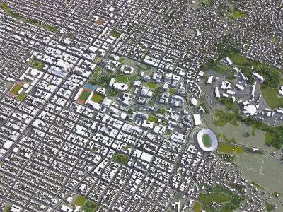 Berkeley - City 3D Model Low-poly 3D model
