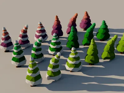 Low poly tree Low-poly 3D model