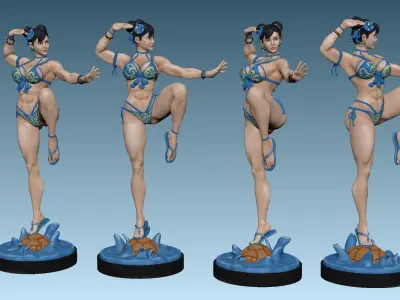 Chun-li street fighter action figure 3D print model