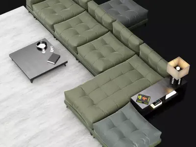 Big modern sofa 3D model