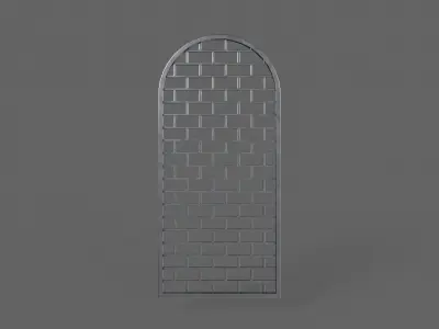 PBR Prison Window 5 Low-poly 3D model