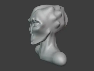 Alien Head Sculpt 3D model