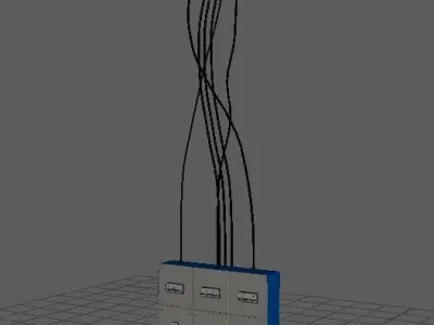 Electrical Circuit Low-poly 3D model