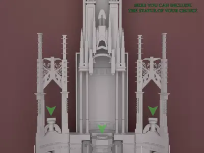 Altar 3d Model Low-poly 3D model