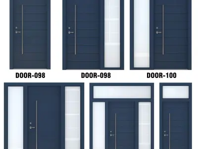 Door Collection-002 Blue 3D model