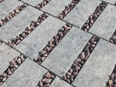 Paving title gravel 3D model