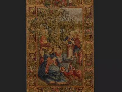  Month of October Tapestry  Low-poly 3D model