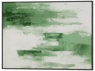 Set of 3 Abstract Paintings in Frames - Different Sizes 3D model 2