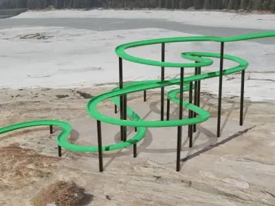 Water Slide  Low-poly 3D model