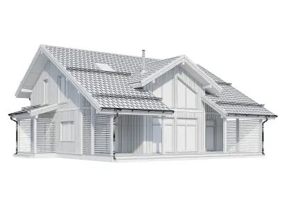 Modern house V102 3D model