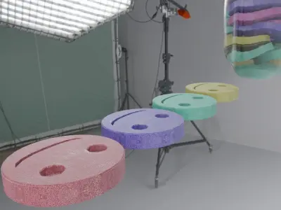 Small Ecstasy Bag and pills Low-poly 3D model