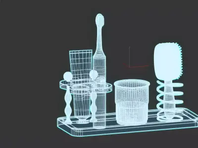 Bathroom Toiletry  Vanity Cosmetic Tray 3D model