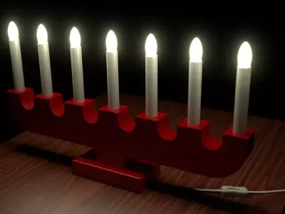 Christmas Advent Lights 3D model