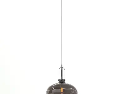 Brown Glass Hanging Lamp 3D Model 3D model