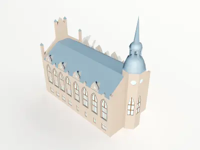 Church Low-poly 3D model