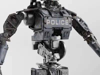 Chappie Police Robot Variant Fully IK RIGGED on LAUNCH SALE 3D model