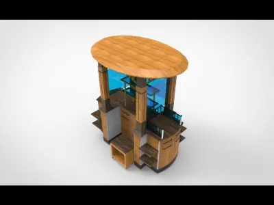 portable store shop 3D model