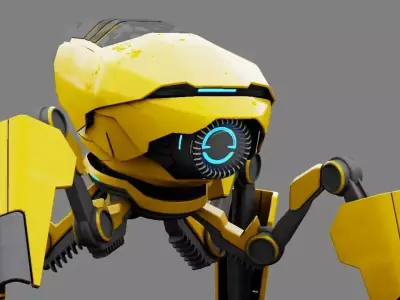 SPIDER DROID  Rigged character 3D model