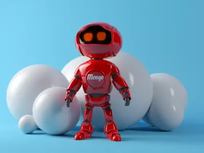 GENERIC ROBOT-UPDATED RIG Low-poly 3D model