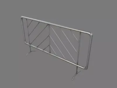 Fence model 02 Low-poly 3D model