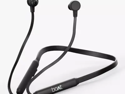 Boat103 bluetooth headphone in black Low-poly 3D model