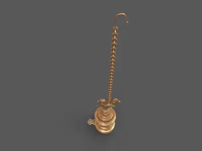 oil lamp 3D model 8