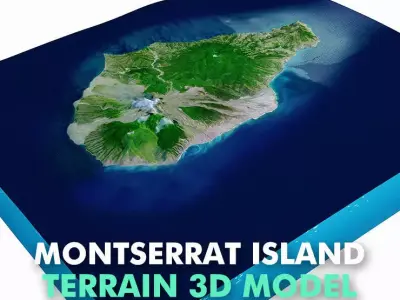Montserrat Island 3D model