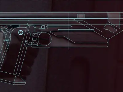 Bo-katan Westar-35 mandalorian blaster  3d print model 3D print model