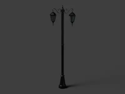 street lamp Low-poly 3D model 43